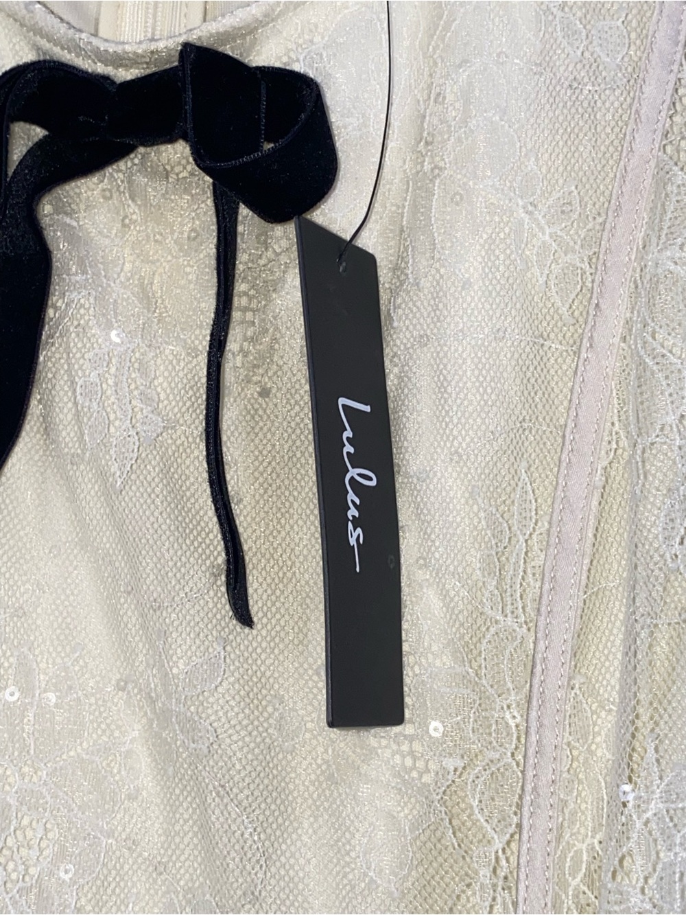Lulus Charmaine Cream Lace Sleeveless Skater Mini Dress - Picture 12 of 14
